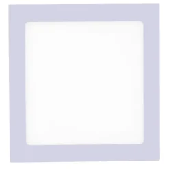 LED-Einbauleuchte, silber, quadratisch, dimmbar, blendfrei, warnweiß, eckig