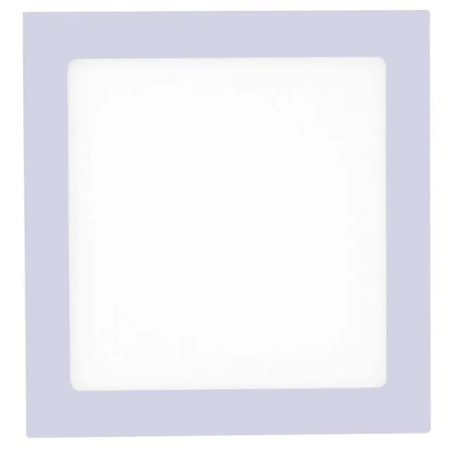 LED-Einbauleuchte, silber, quadratisch, dimmbar, blendfrei, warnweiß, eckig