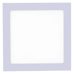 LED-Einbauleuchte, silber, quadratisch, dimmbar, blendfrei, warnweiß, eckig
