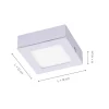 LED-Einbauleuchte, silber, quadratisch, eckig, modern, dimmbar, blendfrei