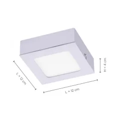 LED-Einbauleuchte, silber, quadratisch, eckig, modern, dimmbar, blendfrei