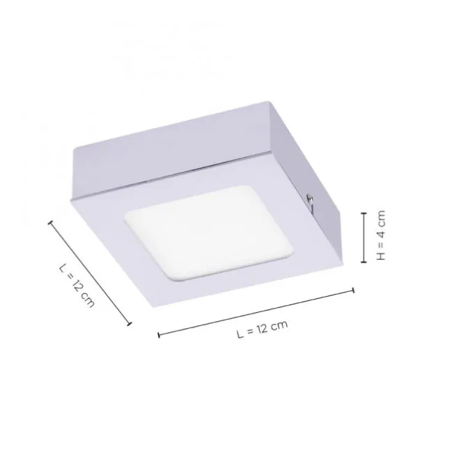 LED-Einbauleuchte, silber, quadratisch, eckig, modern, dimmbar, blendfrei