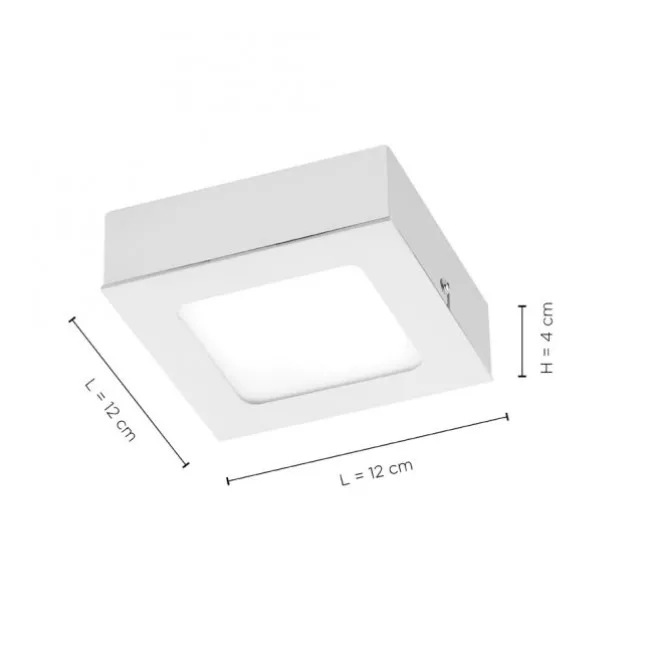 LED-Einbauleuchte, weiß, quadratisch, inkl. Dimmfunktion, blendfrei, modern
