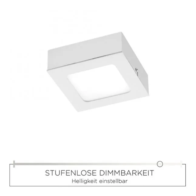 LED-Einbauleuchte, weiß, quadratisch, inkl. Dimmfunktion, blendfrei, modern