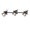 LED 3 flammige Deckenlampe und Wandlampe schwarz drehbar schlichtes Design