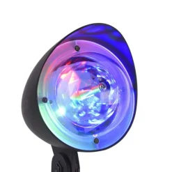 LED-Gartenerdspieß, Disco-Effekt, spritzwassergeschützt, schwarz