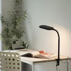 LED Klemmleuchte, schwarz, CCT, dimmbar, Innenleuchte, IP20