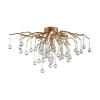LED Kronleuchter ICICLE altmessing Glaskristallabhänger Schlafzimmer