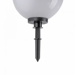 LED Kugelleuchte 2er Set 40x40x71cm weiß mit Kabel und Spieß Außenlampe