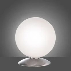 LED-Kugelleuchte, Tischleuchte, warmweißer Lichtfarbe, Touchdimmer, blendfrei