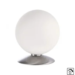 LED-Kugelleuchte, Tischleuchte, warmweißer Lichtfarbe, Touchdimmer, blendfrei