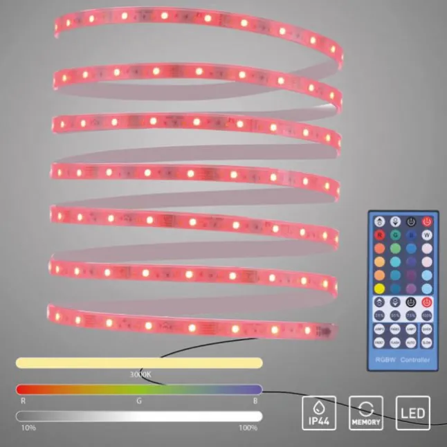 LED Lichtstreifen mehrfarbig 5 Meter mit Fernbedienung dimmbar RGB