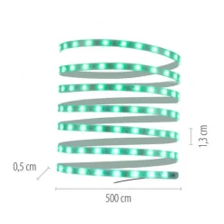 LED Lichtstreifen mehrfarbig 5 Meter mit Fernbedienung dimmbar RGB