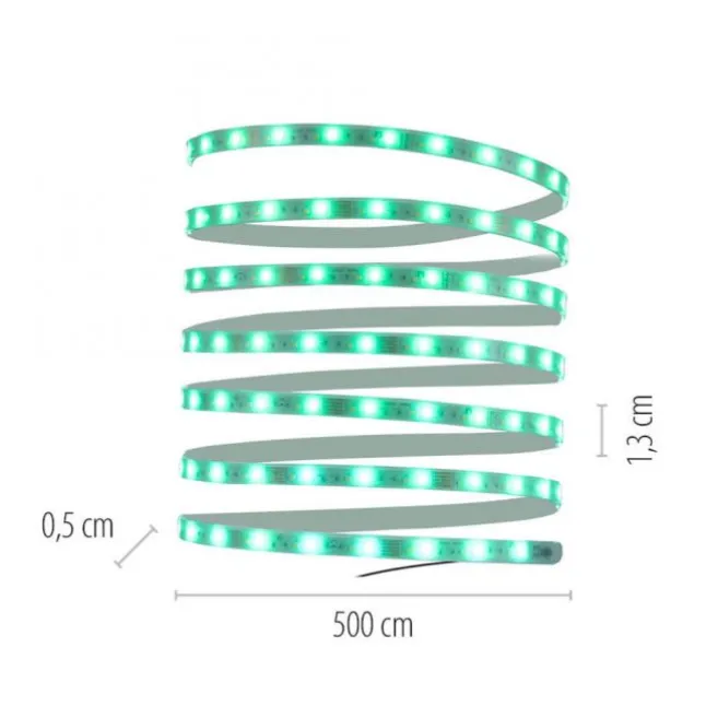 LED Lichtstreifen mehrfarbig 5 Meter mit Fernbedienung dimmbar RGB