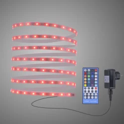 LED Lichtstreifen mehrfarbig 5 Meter mit Fernbedienung dimmbar RGB