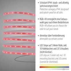 LED Lichtstreifen mehrfarbig 5 Meter mit Fernbedienung dimmbar RGB