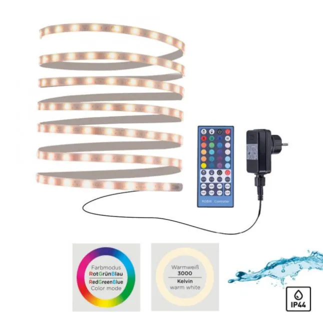 LED Lichtstreifen mehrfarbig 5 Meter mit Fernbedienung dimmbar RGB