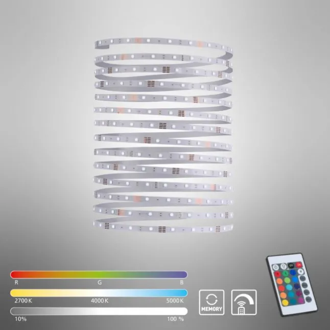 LED-Lichtstreifen, mehrfarbig, RGB Farbwechsel, Fernbedienung, Dimmfunktion