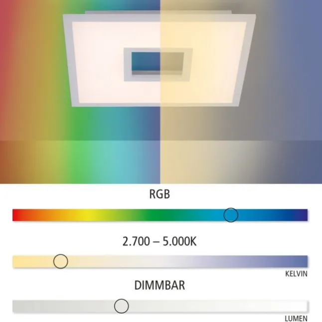 LED Panel, Cut-Out Design, 45x45 cm, RGBW, Fernbedienung
