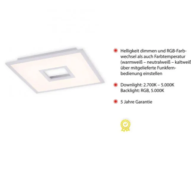 LED Panel, Cut-Out Design, 45x45 cm, RGBW, Fernbedienung