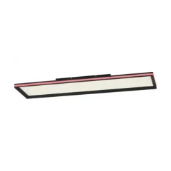 LED Panel, Deckenleuchte, flach,dimmbar, schwarz, mit RGB Laufbandumrandung