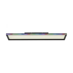 LED Panel, Deckenleuchte, flach,dimmbar, schwarz, mit RGB Laufbandumrandung