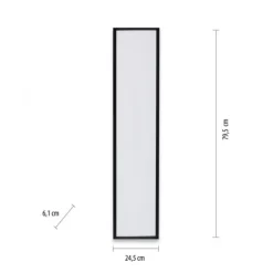 LED Panel, Deckenleuchte, flach, schwarz, rechteckig