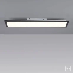 LED Panel, Deckenleuchte, flach, schwarz, rechteckig