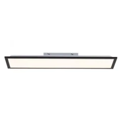 LED Panel, Deckenleuchte, flach, schwarz, rechteckig