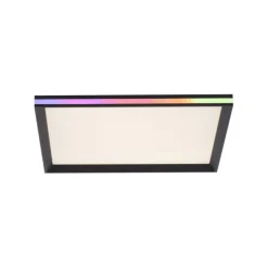 LED Panel, Deckenleuchte, schwarz, Fernbedienung, dimmbar