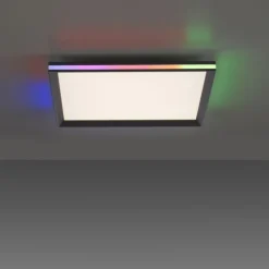 LED Panel, Deckenleuchte, schwarz, Fernbedienung, dimmbar
