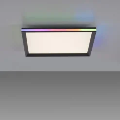 LED Panel, Deckenleuchte, schwarz, Fernbedienung, dimmbar