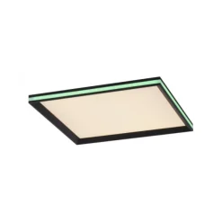 LED Panel, Deckenleuchte, schwarz, Fernbedienung, dimmbar