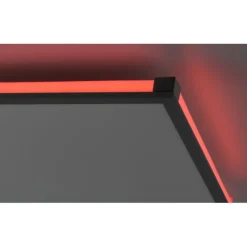 LED Panel Deckenleuchte, schwarz, dimmbar, Fernbedienung, Memory