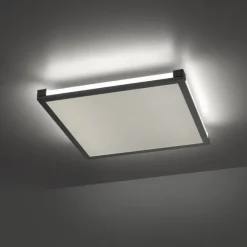 LED Panel Deckenleuchte, schwarz, dimmbar, Fernbedienung, Memory