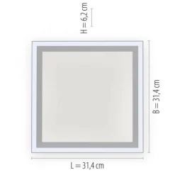 LED Panel, Deckenleuchte, weiß, dimmbar, Farbtemperatursteuerung