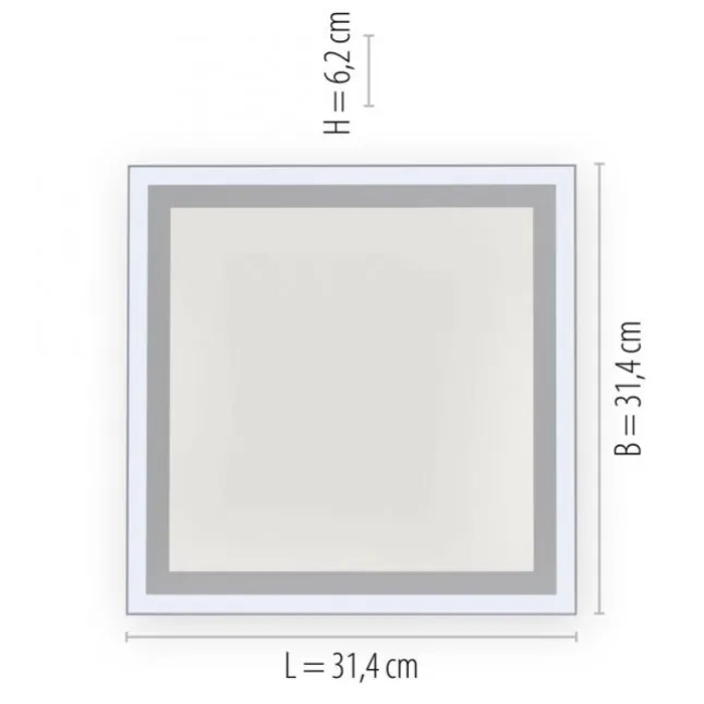 LED Panel, Deckenleuchte, weiß, dimmbar, Farbtemperatursteuerung