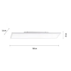 LED Panel, Deckenleuchte, weiß, 100x25 cm, dimmbar, Smart-Home
