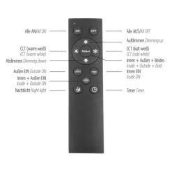 LED Panel, Deckenleuchte, 100x25cm, modern, Fernbedienung