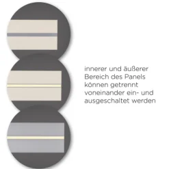 LED Panel, Deckenleuchte, 100x25cm, modern, Fernbedienung