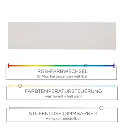 LED Panel, digitaler Farbwechsel, CCT Steuerung, 100 x 25 cm