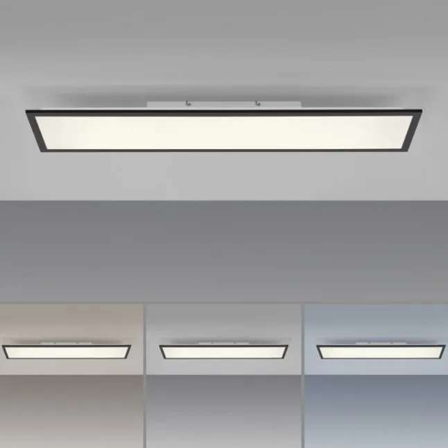 LED Panel. Flat. Deckenleuchte, schwarz, dimmbar