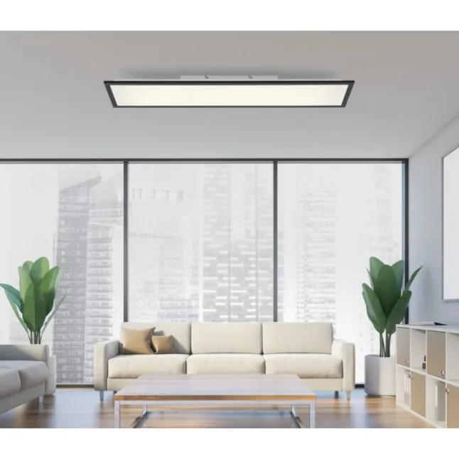 LED Panel. Flat. Deckenleuchte, schwarz, dimmbar