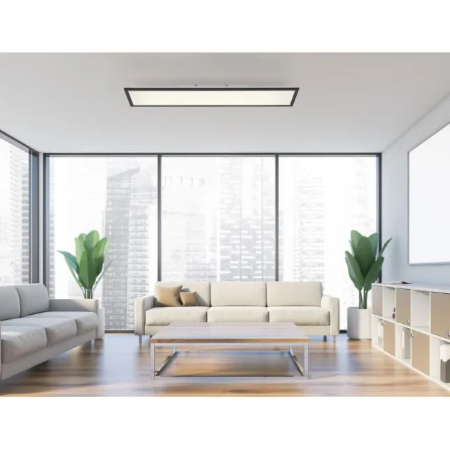 LED Panel. Flat. Deckenleuchte, schwarz, dimmbar