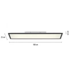 LED Panel. Flat. Deckenleuchte, schwarz, dimmbar