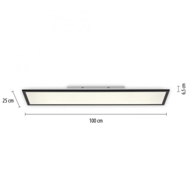 LED Panel. Flat. Deckenleuchte, schwarz, dimmbar