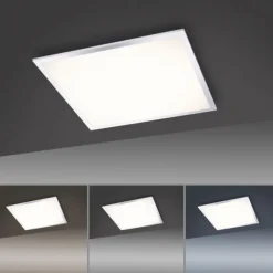LED-Panel, Rahmen chrom , IP44, Badezimmer Panel, 45x45cm, CCT