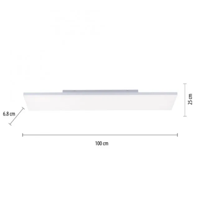 LED-Panel, rahmenlos, 100x25cm, weiß, ultraflach, CCT, rechteckig
