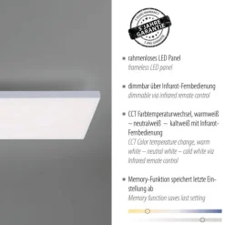 LED-Panel, rahmenlos, 100x25cm, weiß, ultraflach, CCT, rechteckig