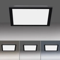 LED Panel, Rahmen schwarz, dimmbar, CCT Farbsteuerung, quadratisch, modern